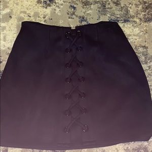 Black Suede Mini Skirt